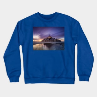 Mont St Michel Dusk Sunset Crewneck Sweatshirt